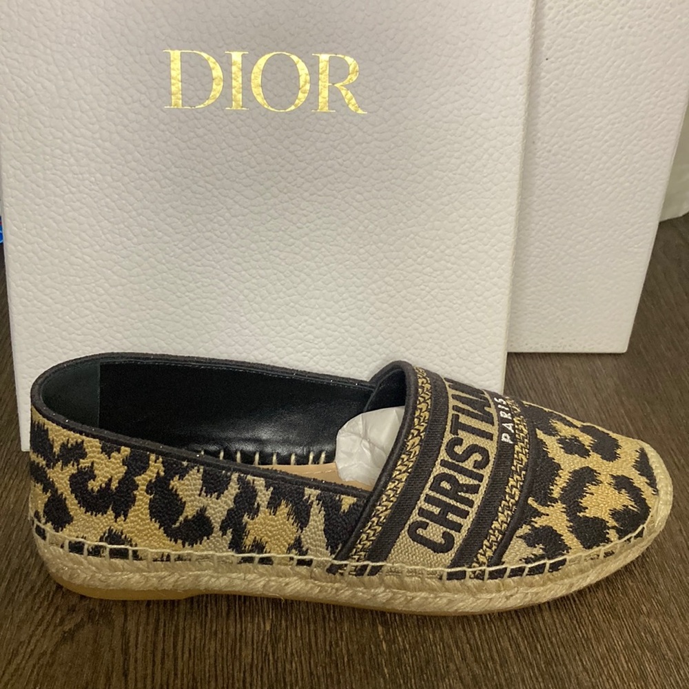 DIOR GRANVILLE ESPADRILLE Size 36 (US size 6) National Flats With Tags